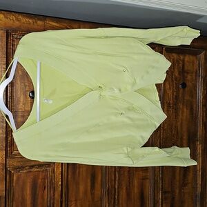 Free People Movement Criss Cross Back Sweatshirt. Sz XS!! Lime Green